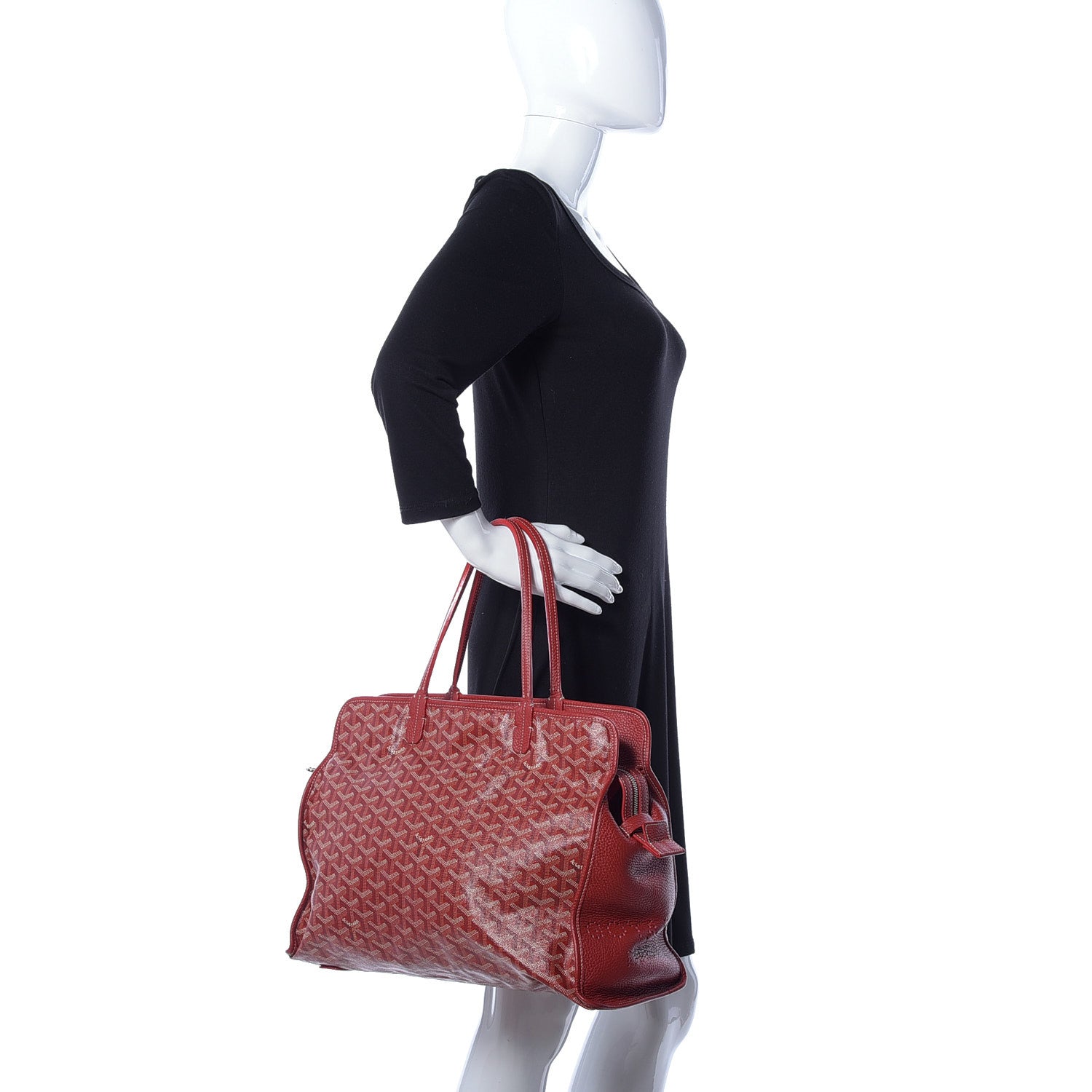 Goyard Goyardine Sac Hardy Pet Carrier PM Red 2 of 8