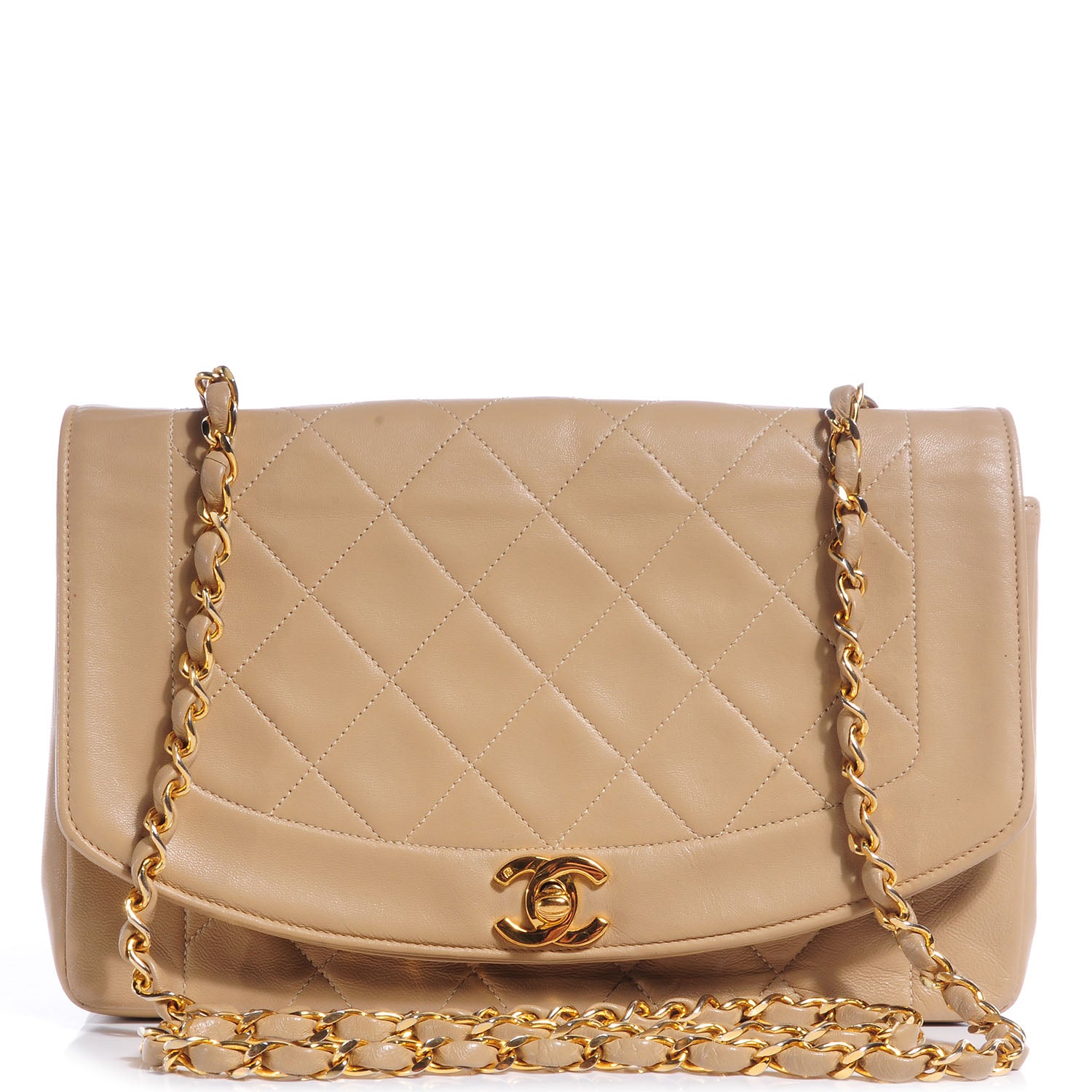 Chanel Lambskin Medium Single Flap Beige 1 of 9