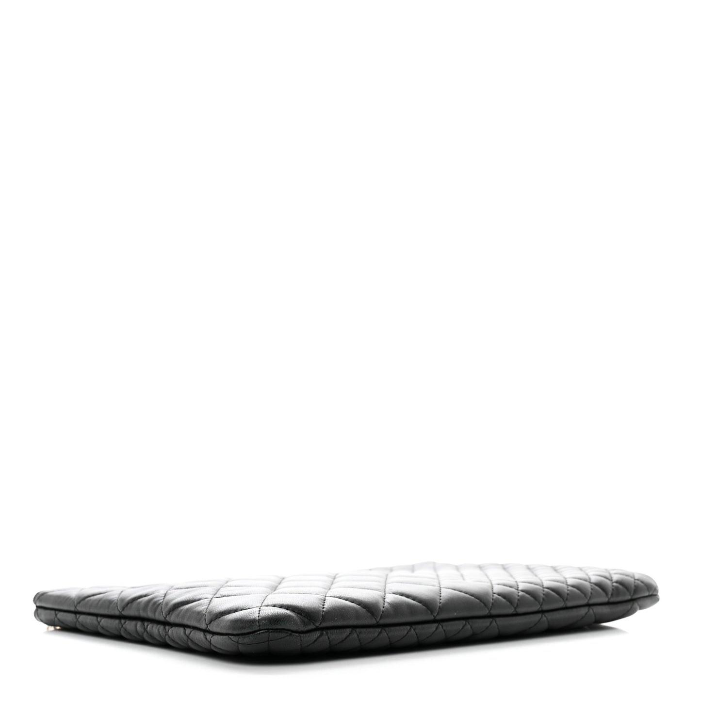 Lambskin Bi Quilted Medium Cosmetic Case Black