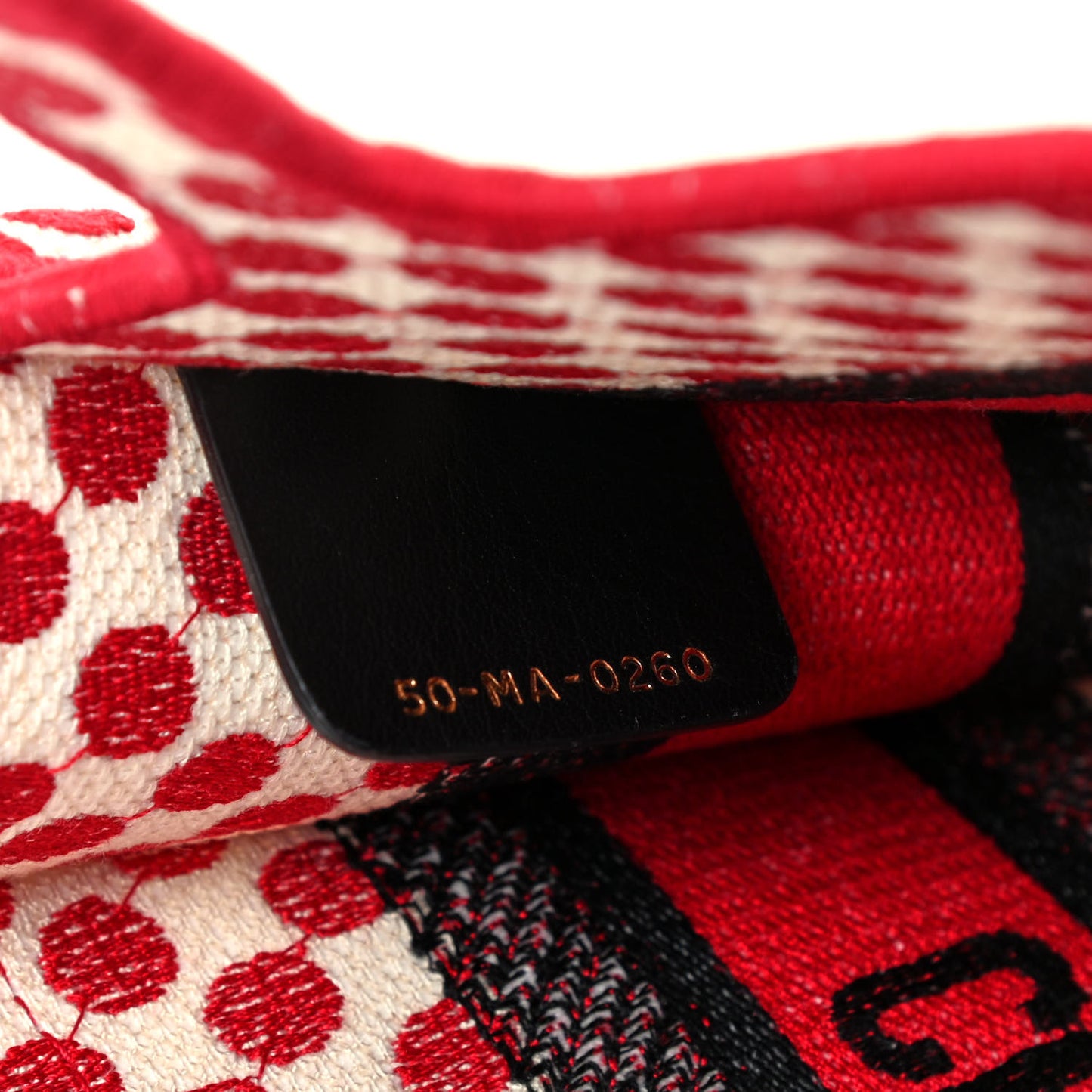 Canvas DiorAmour Dots Mini Book Tote Red