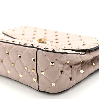 Valentino Garavani Lambskin Medium Rockstud Spike Shoulder Bag Poudre 8 of 11