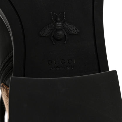 Gucci Flores Calfskin Monogram Maxi GG Nappa Matelasse Double G 40mm Ankle Boots 36.5 Black Camel Ebony 7 of 12