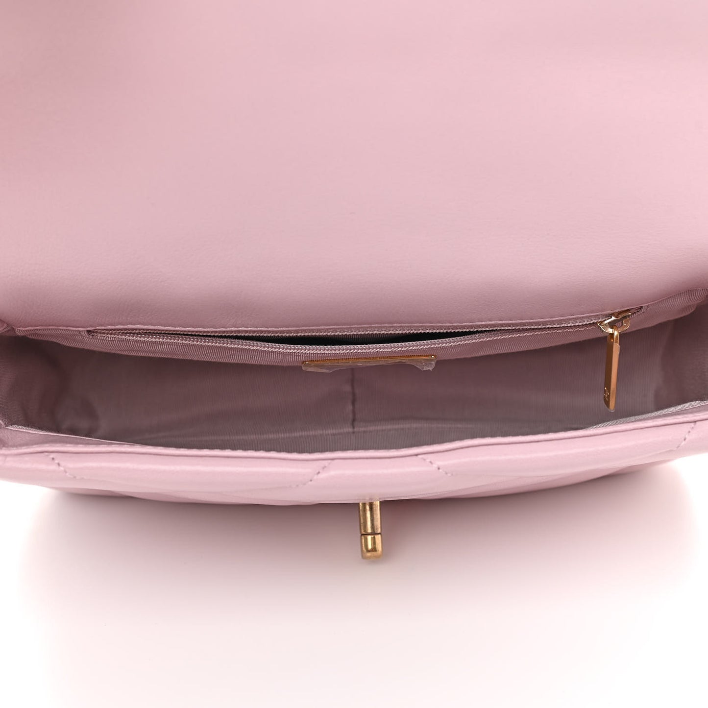 Lambskin Quilted Medium Chanel 19 Flap Light Pink