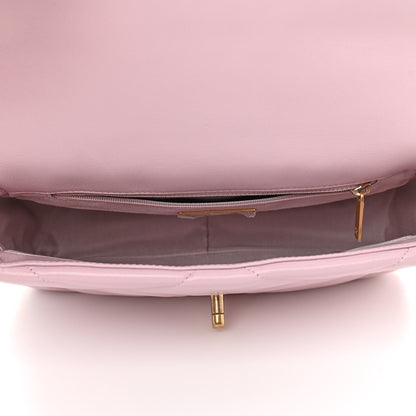 Chanel Lambskin Quilted Medium Chanel 19 Flap Light Pink 5 of 11