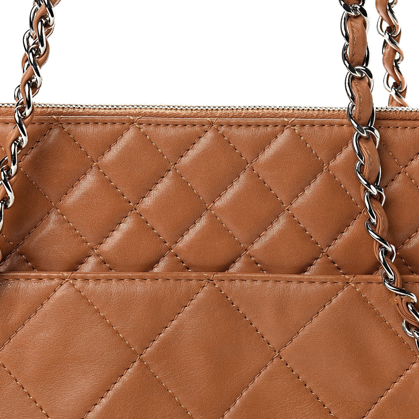 Calfskin Quilted In The Business Camera Case Camel