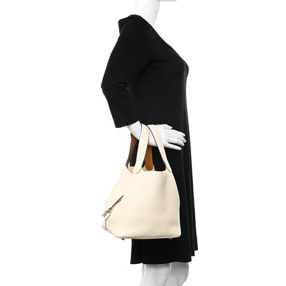 Hermes Taurillon Clemence Swift Eclat Picotin Lock 22 MM Nata Sesame 2 of 11