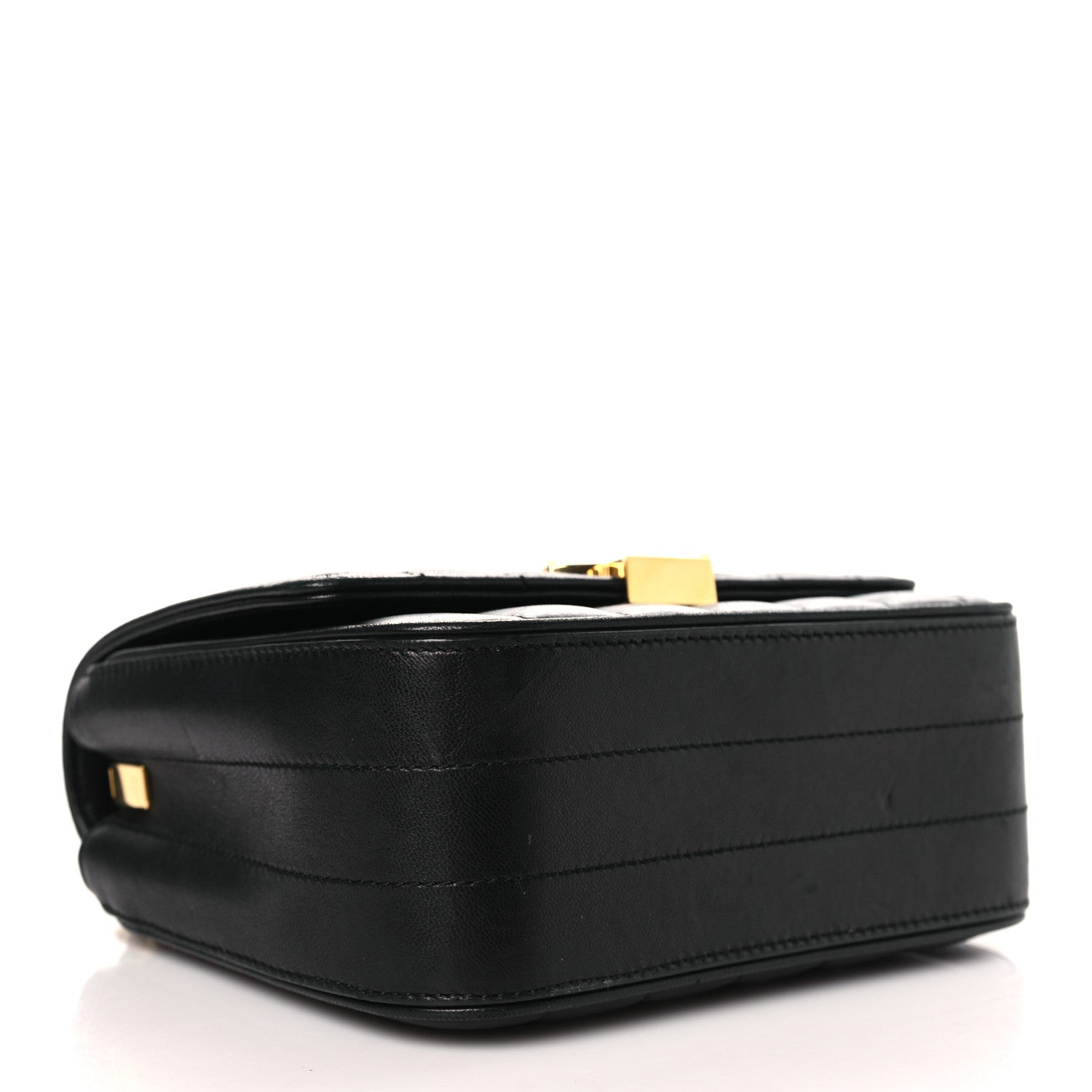 Saint Laurent Lambskin Matelasse Monogram Small Vicky Chain Bag Black 4 of 9