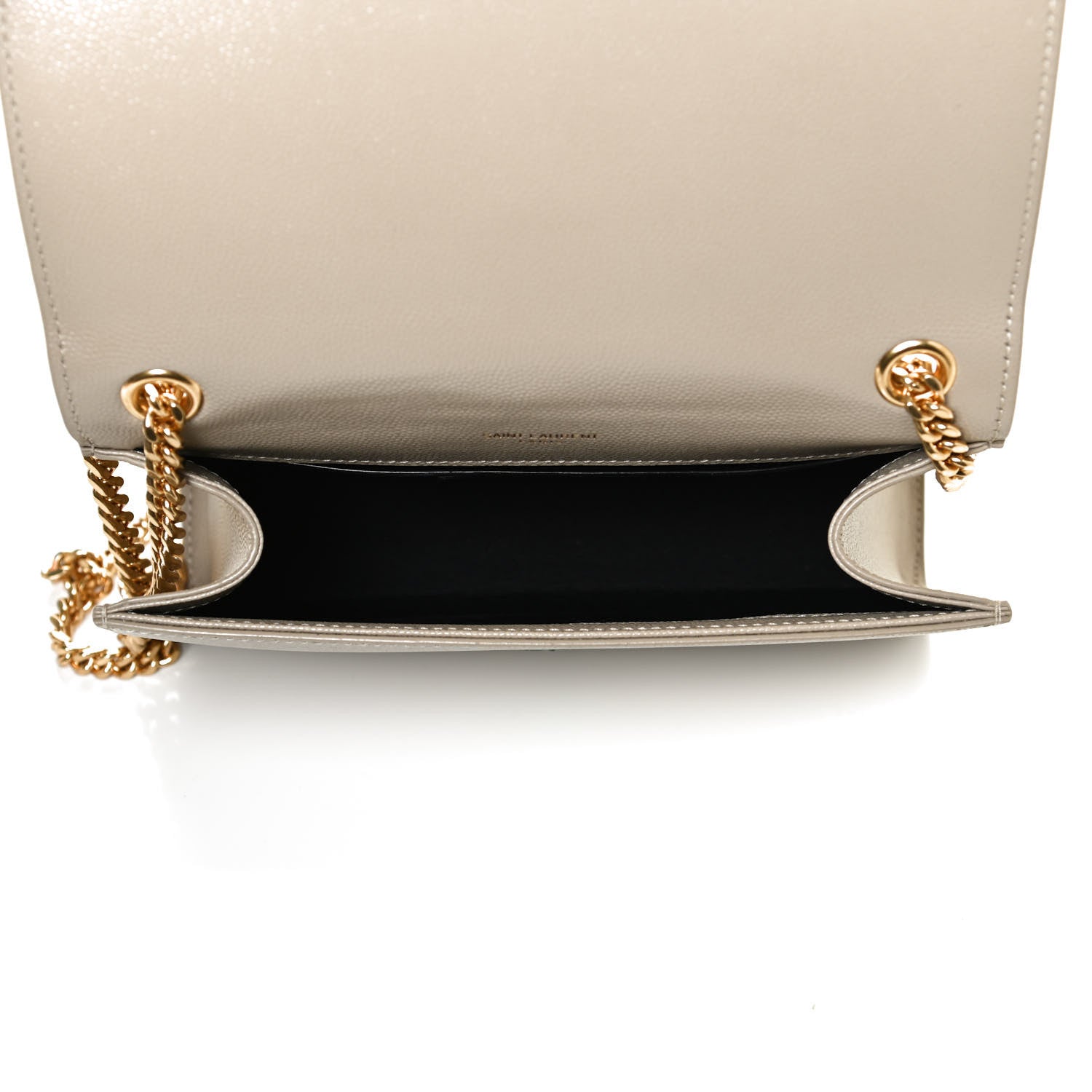 Saint Laurent Grain De Poudre Small Monogram Kate Satchel Sea Salt 5 of 13