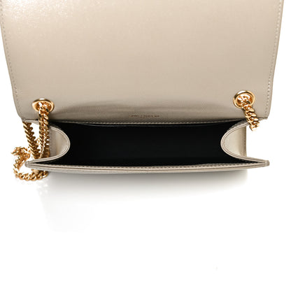 Saint Laurent Grain De Poudre Small Monogram Kate Satchel Sea Salt 5 of 13