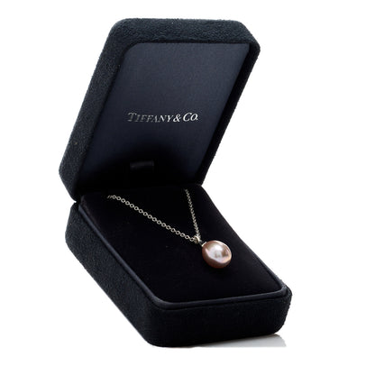 Tiffany Sterling Silver Pearl Drop Pendant Necklace 8 of 8