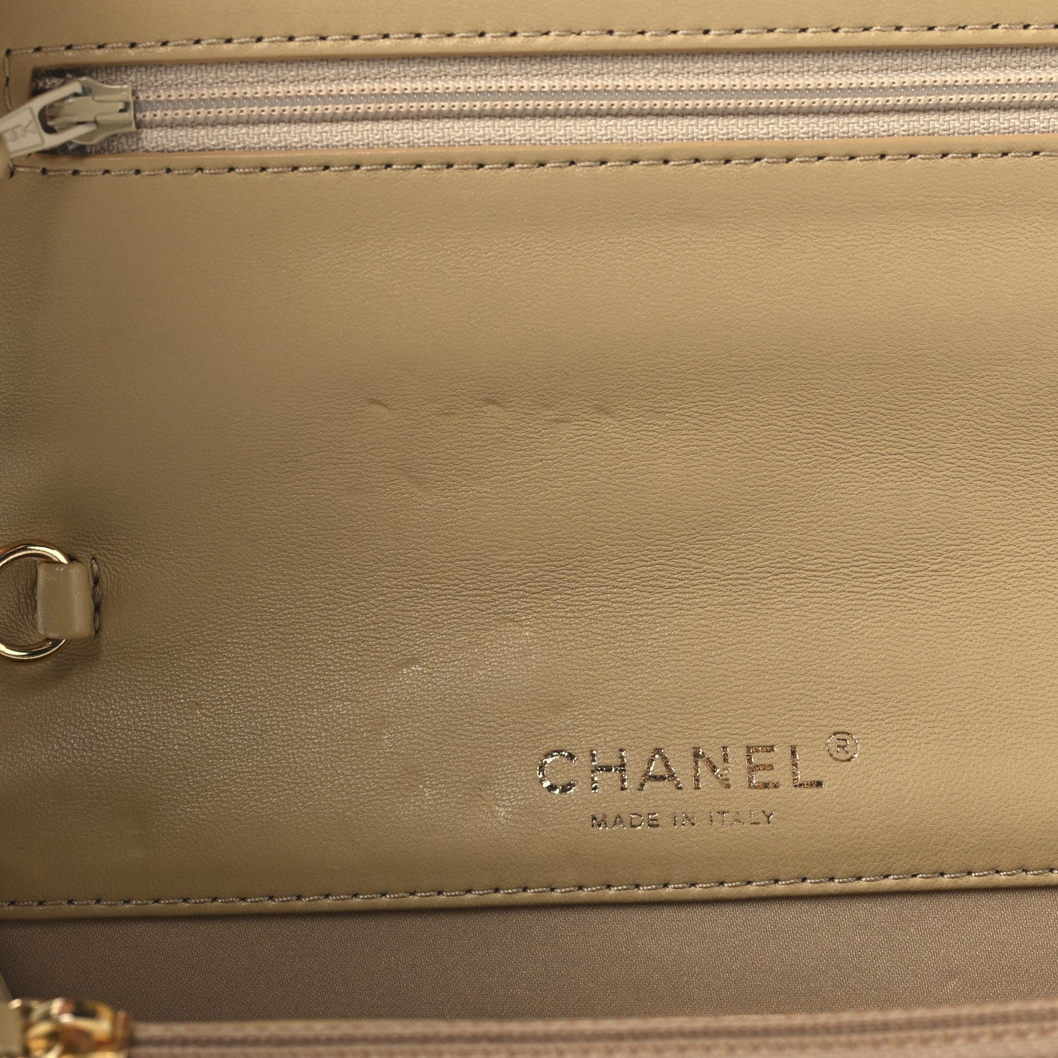 Chanel Lambskin Quilted Golden Class Wallet on Chain WOC Beige 12 of 13