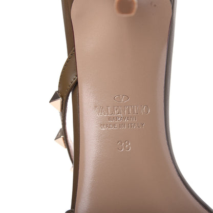 Valentino Garavani Nappa Rockstud 60mm Slide Sandals 38 Lichen 9 of 11