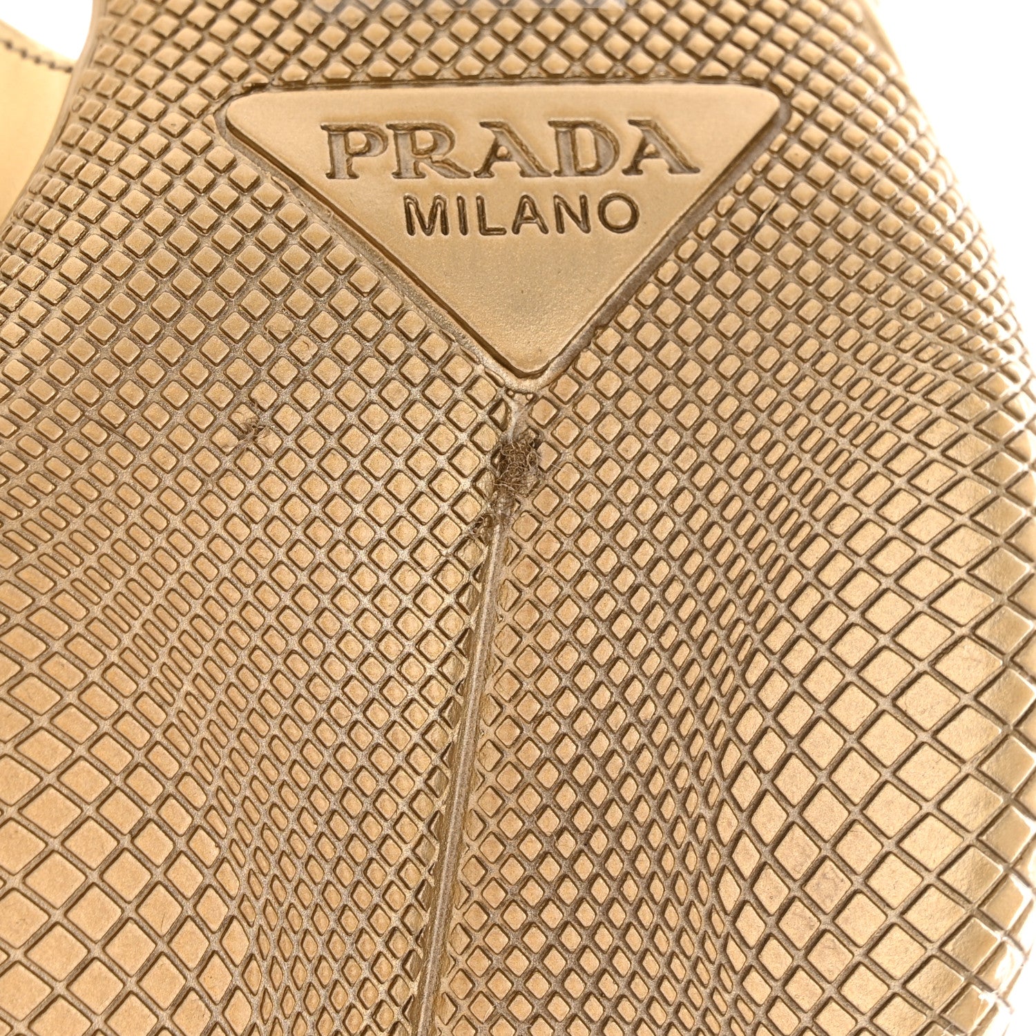 Prada Spazzolato Triangle Logo Pointed Toe 45mm Slingback Pumps 36 Platino 12 of 12