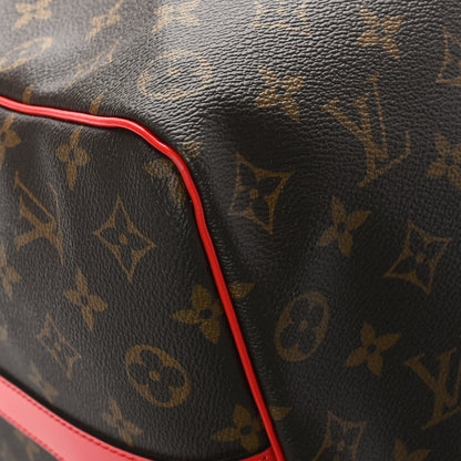 Louis Vuitton Calfskin Monogram Keepall Bandouliere 50 Coquelicot 6 of 9