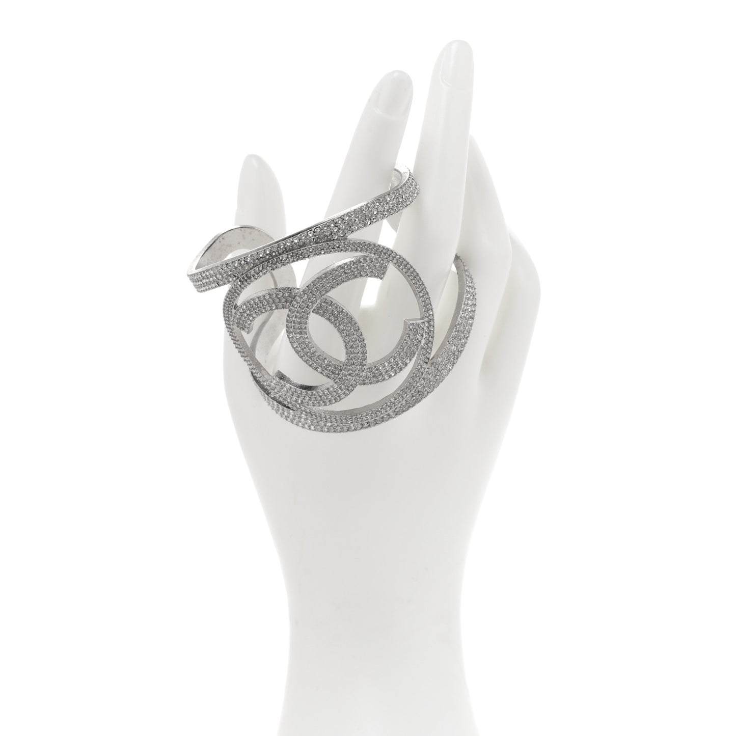 Crystal CC Cuff Silver