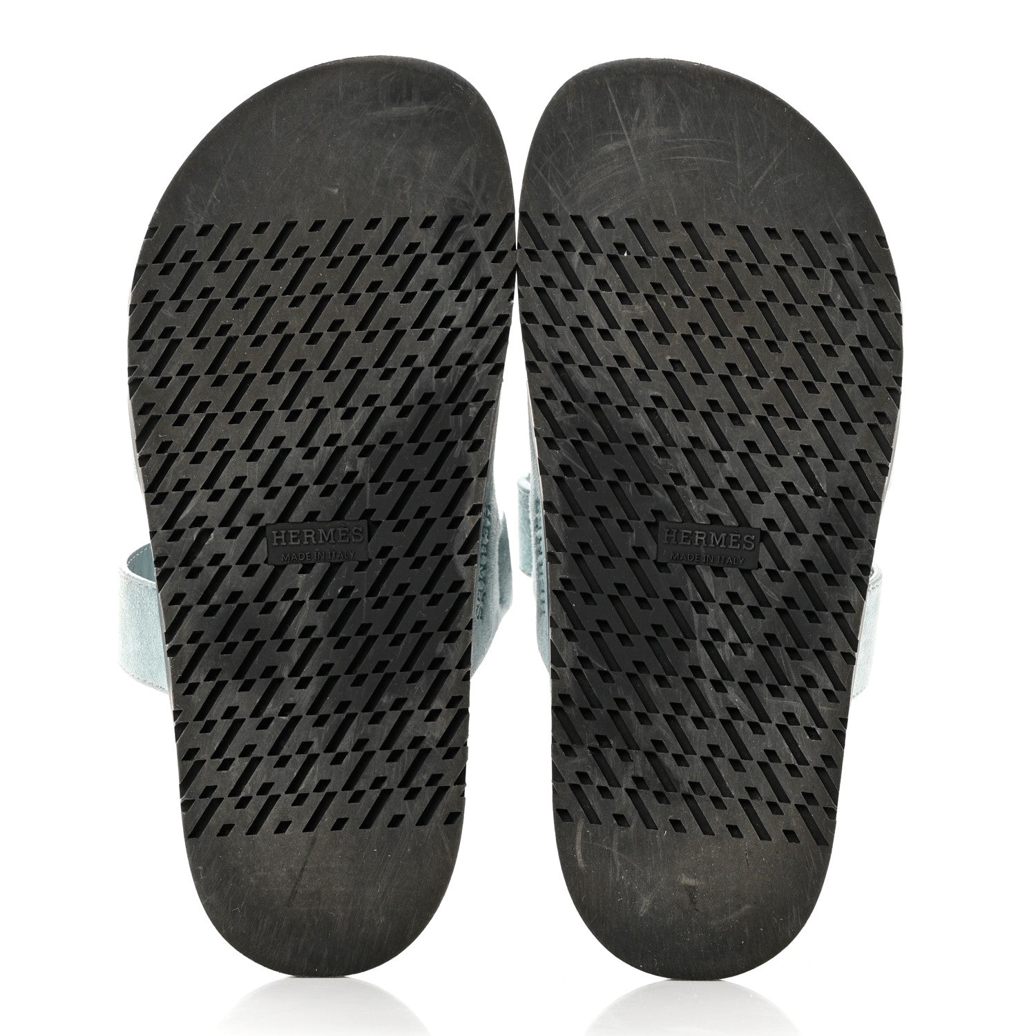 Hermes Suede Goatskin Womens Chypre Sandals 38 Vert D'eau 5 of 12