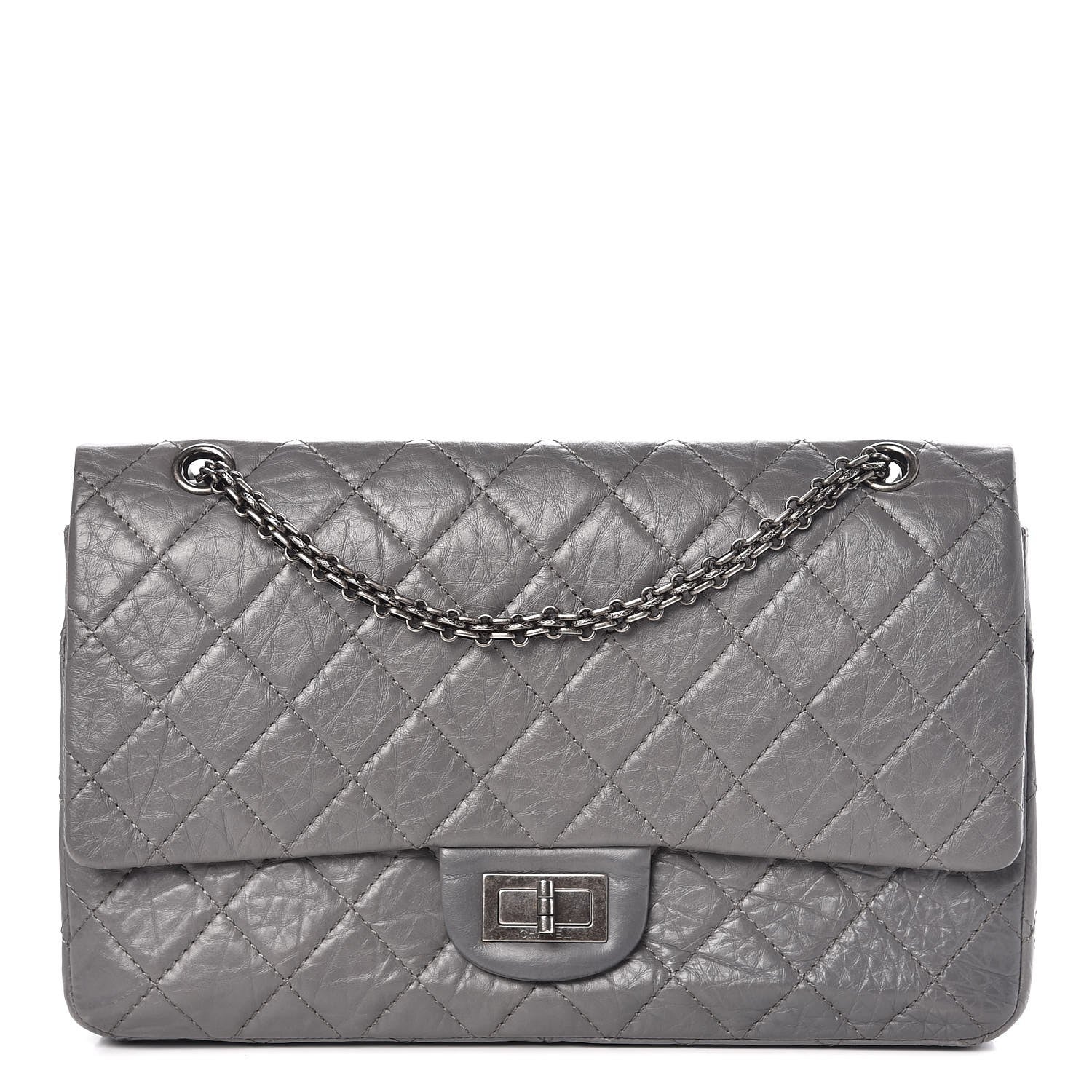 Chanel Aged Calfskin Quilted 2.55 Reissue 227 Flap Grey 1 of 9