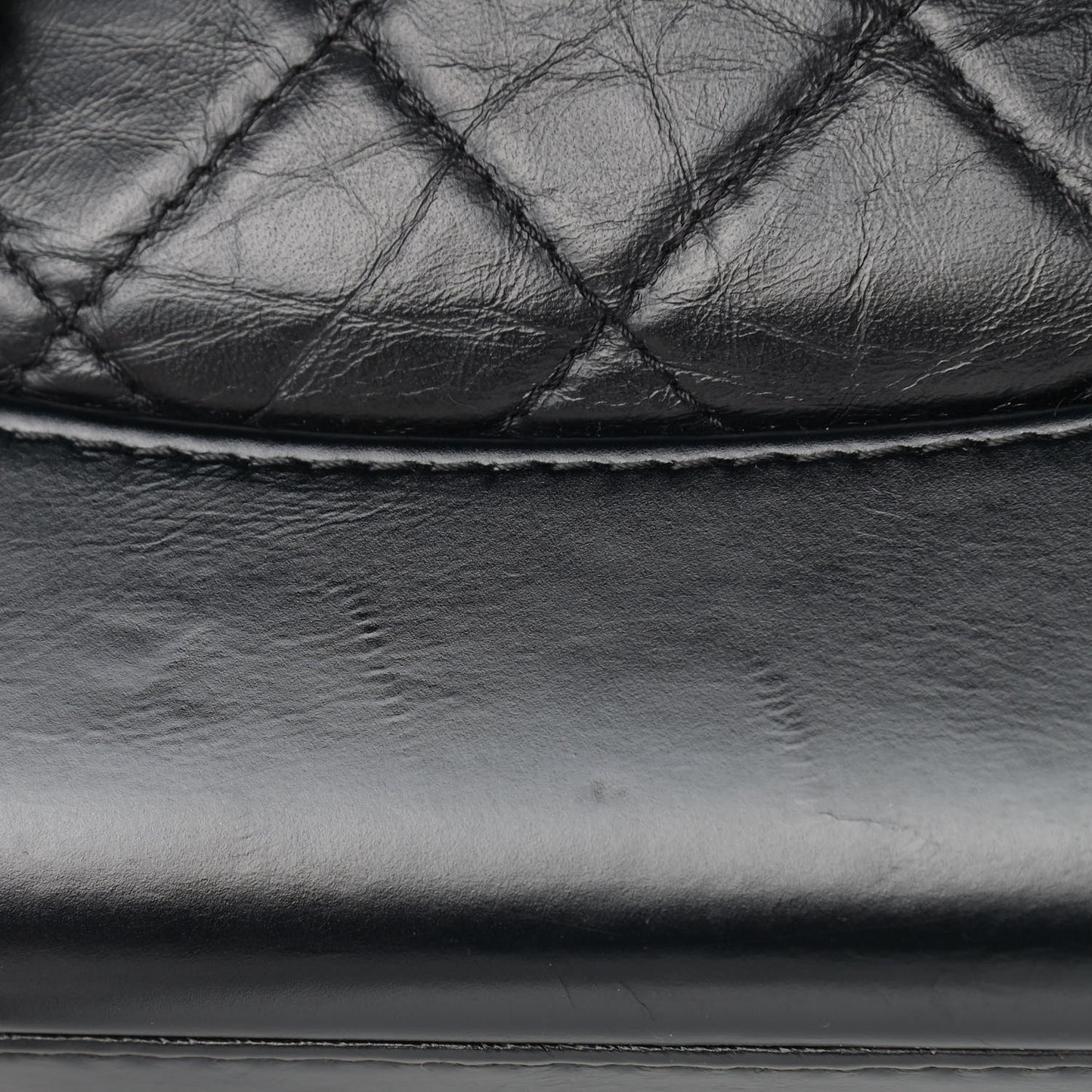 Aged Calfskin Quilted Small Gabrielle Backpack Black