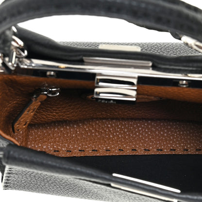 Fendi Cuoio Romano Selleria Bi-Color Mini Peekaboo Iconic Satchel Black Mou 5 of 15