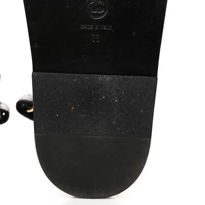 Chanel Grained Calfskin Velcro Dad Sandals 36 Black 12 of 13