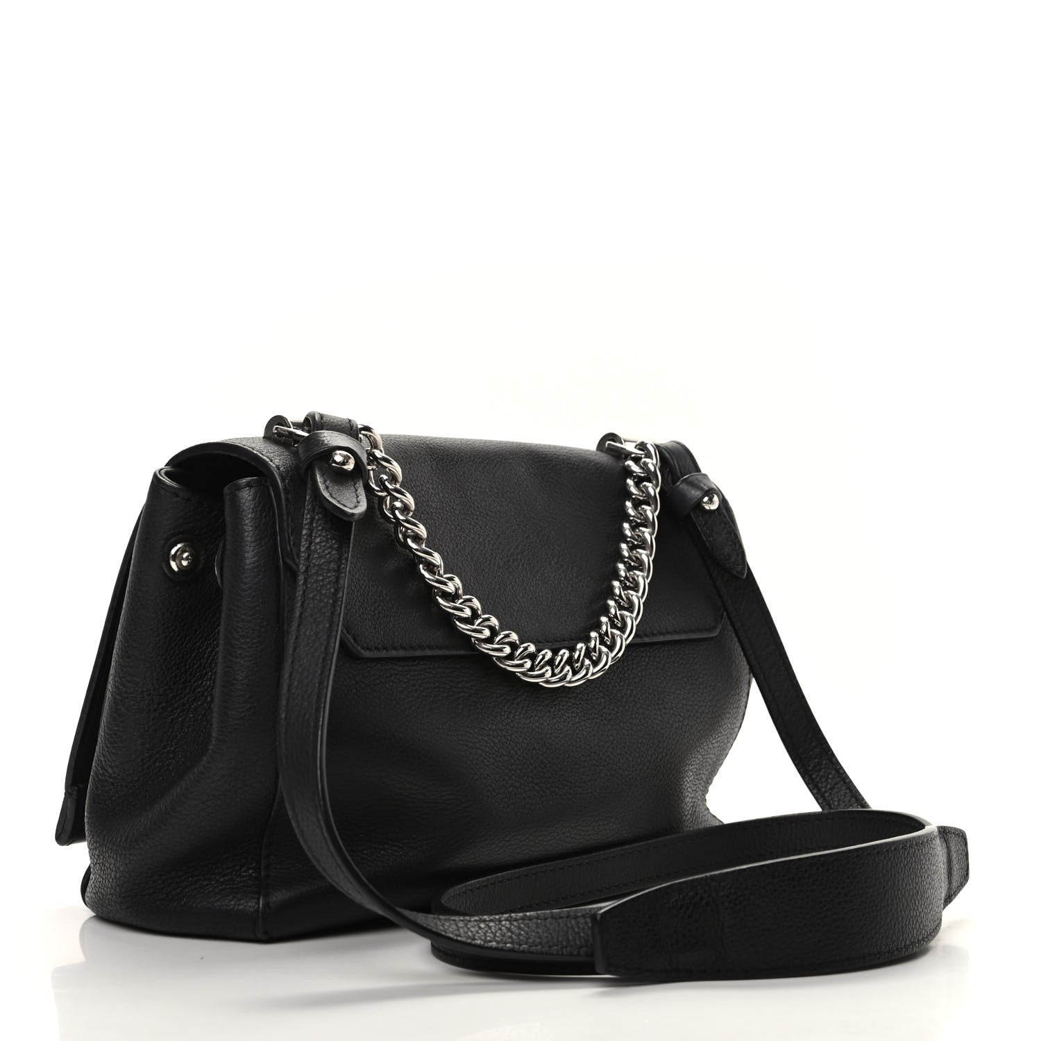 Louis Vuitton Calfskin Lockme II Chain Bag BB Black 3 of 8