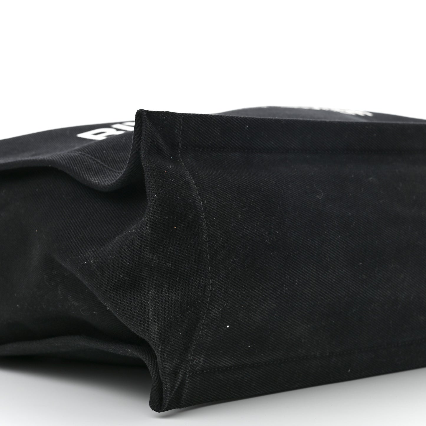 Linen Calfskin Rive Gauche Tote Black