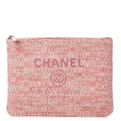 Chanel Canvas Small Deauville Pouch Pink 1 of 8