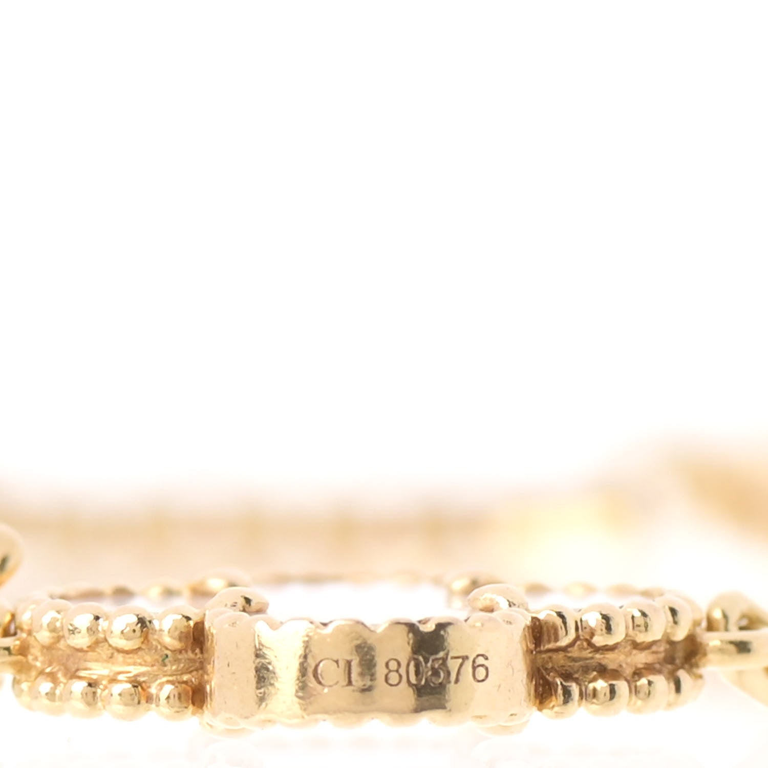 Van Cleef & Arpels 18K Yellow Gold Mother of Pearl 5 Motifs Vintage Alhambra Bracelet 4 of 5
