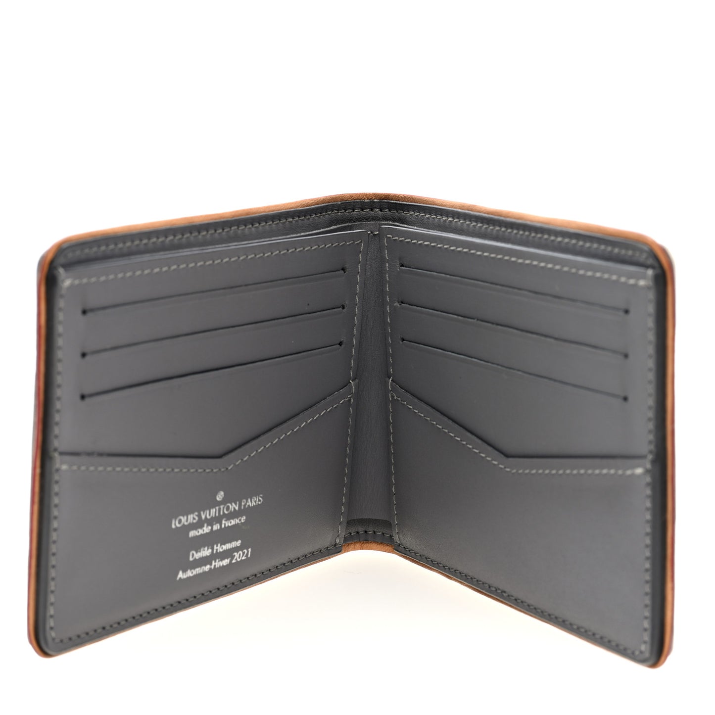 Monogram Mirror Slender Wallet Silver