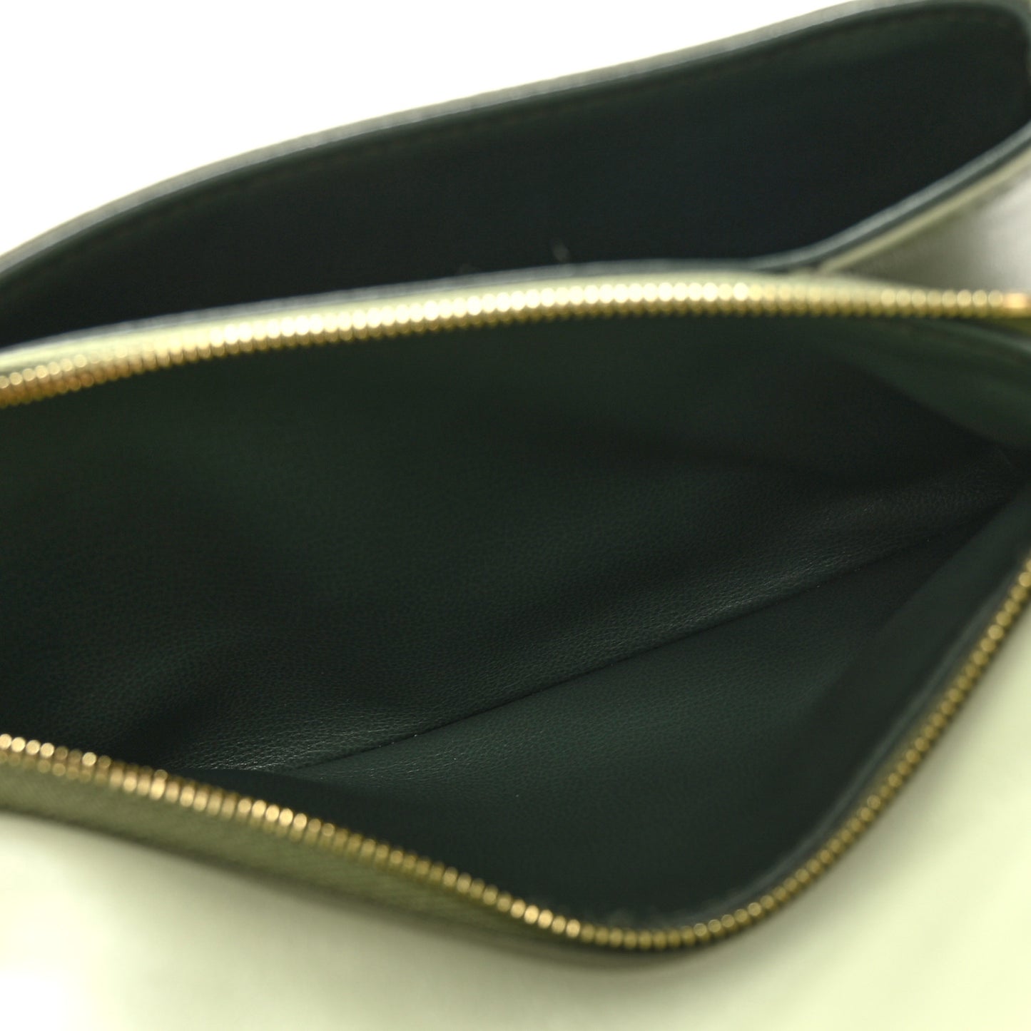 Lambskin Embossed Monogram Pochette Coussin Green