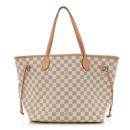 Louis Vuitton Damier Azur Neo Neverfull MM Rose Ballerine 3 of 11