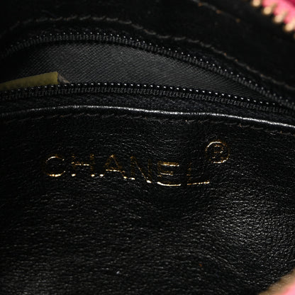 Chanel Lizard Quilted Tassel Clutch Pink 6 of 9