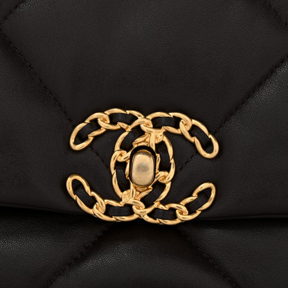 Chanel Lambskin Quilted Medium Chanel 19 Flap Dark Brown 11 of 12