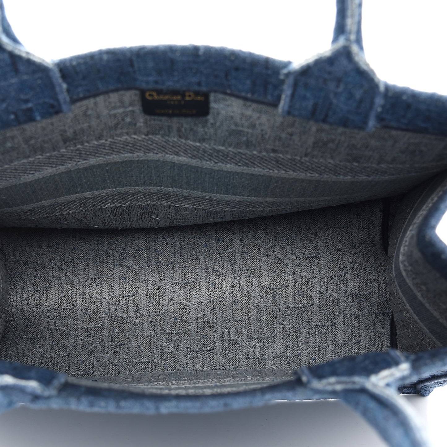 Oblique Denim Medium Book Tote Blue