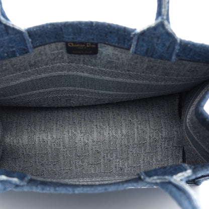 Christian Dior Oblique Denim Medium Book Tote Blue 5 of 9