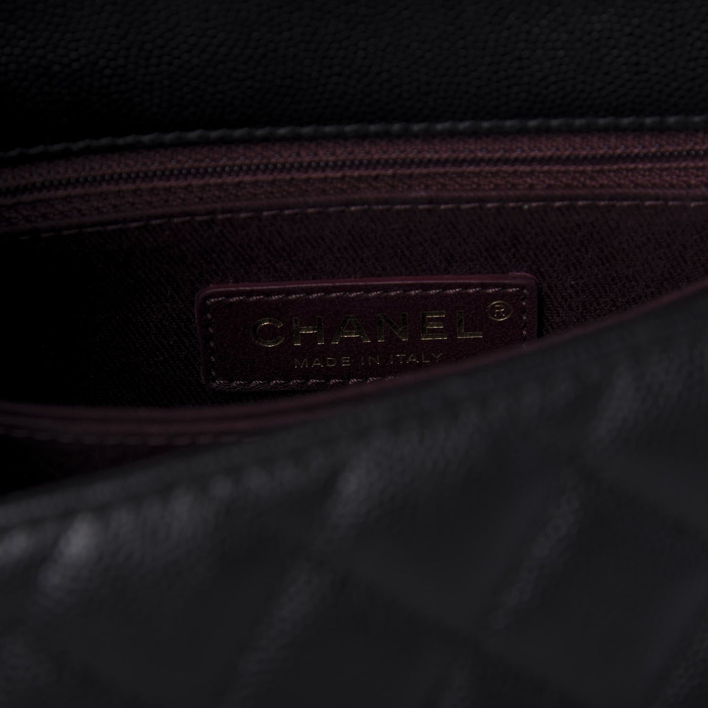 Caviar Quilted Mini Coco Handle Flap Black