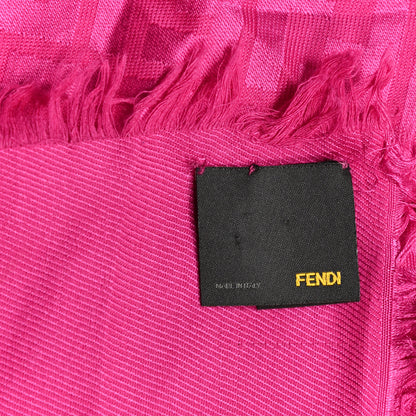 Fendi Silk Wool FF Shawl Fuchsia 4 of 5