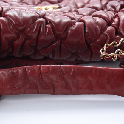 Chanel Calfskin Bubble Quilt Flap Bag Red 10 of 10