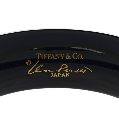 Tiffany Lacquer Hardwood Elsa Peretti Doughnut Bangle Bracelet Black 3 of 4