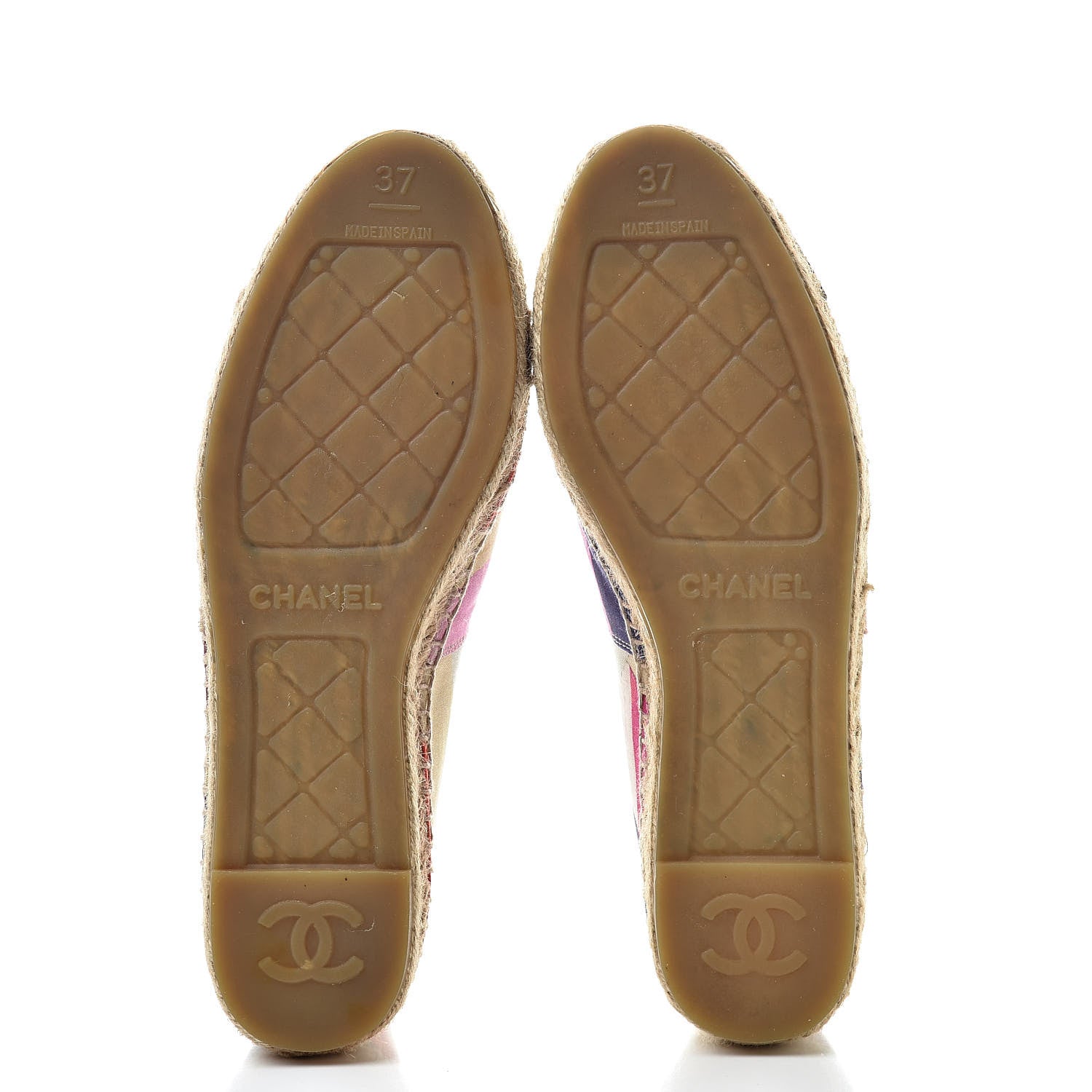 Chanel Crepe Patent CC Espadrilles 37 Multicolor Black 5 of 9