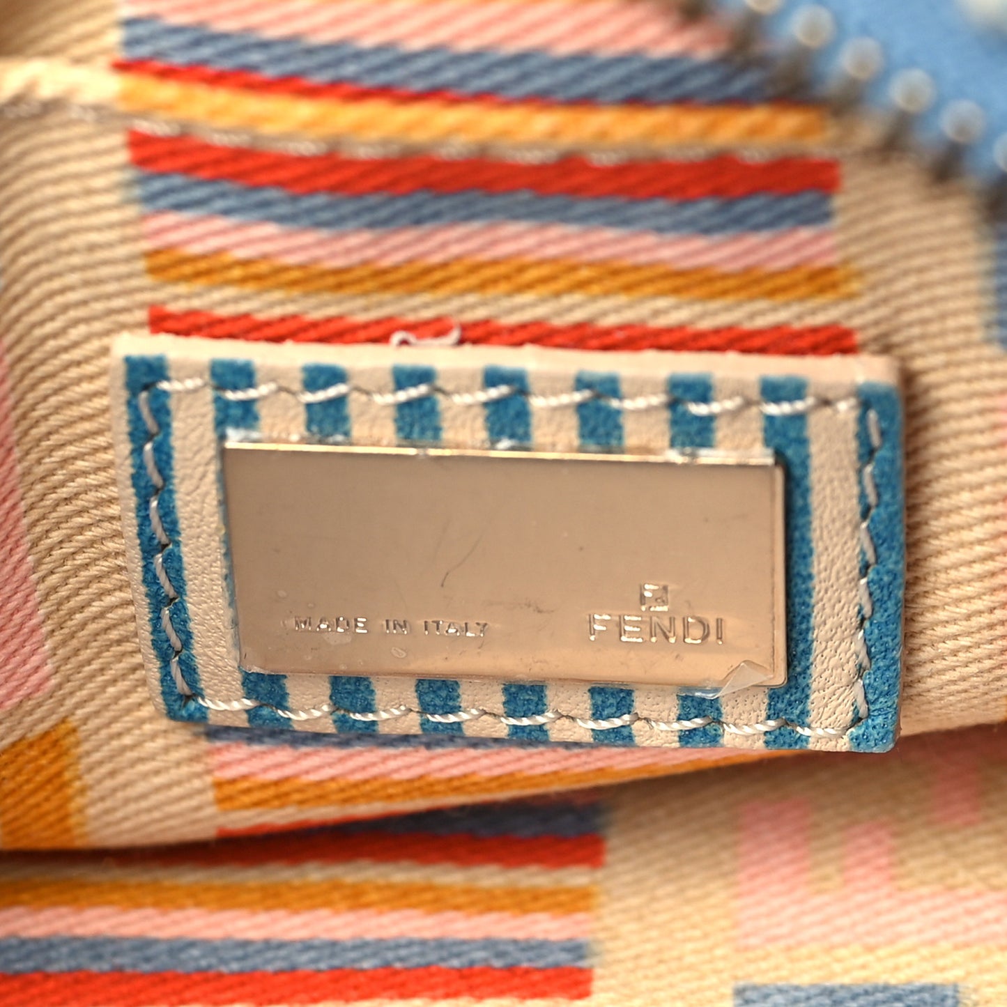 Denim Zucca Small Crossbody Bag Blue
