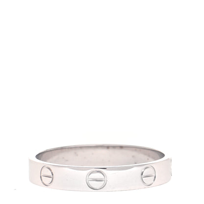 Cartier 18K White Gold 3.5mm LOVE Wedding Band Ring 57 8 3 of 6