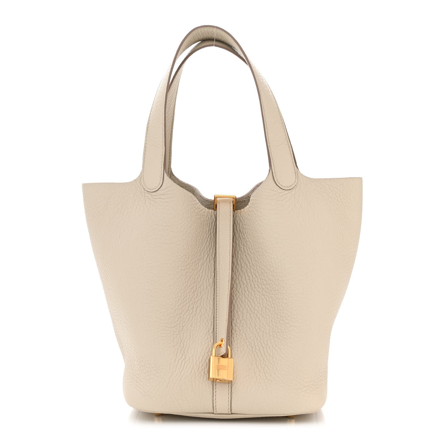 Hermes Taurillon Clemence Picotin Lock 22 MM Beton 1 of 10