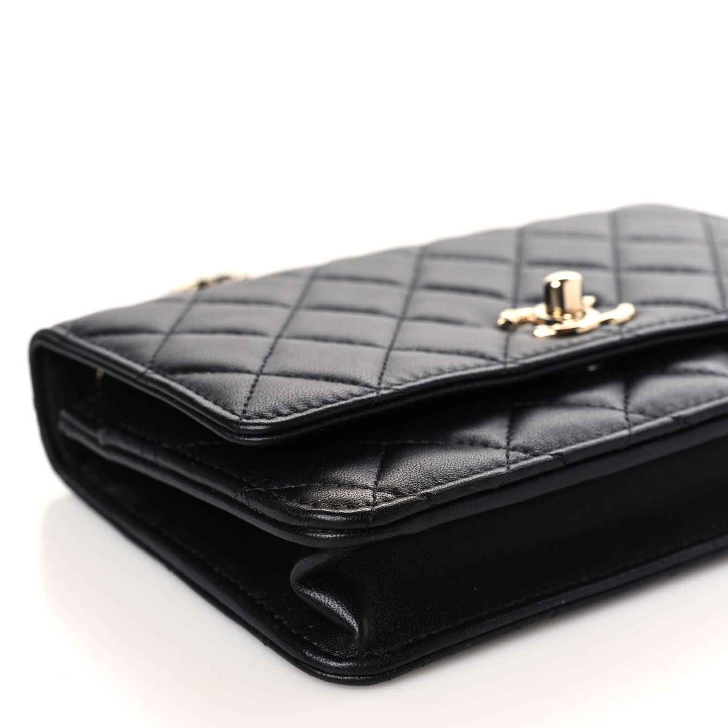 Chanel Lambskin Quilted Trendy CC Wallet On Chain WOC Black 9 of 11