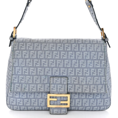 Fendi Zucchino Spalmati Forever Mama Baguette Celeste 7 of 15