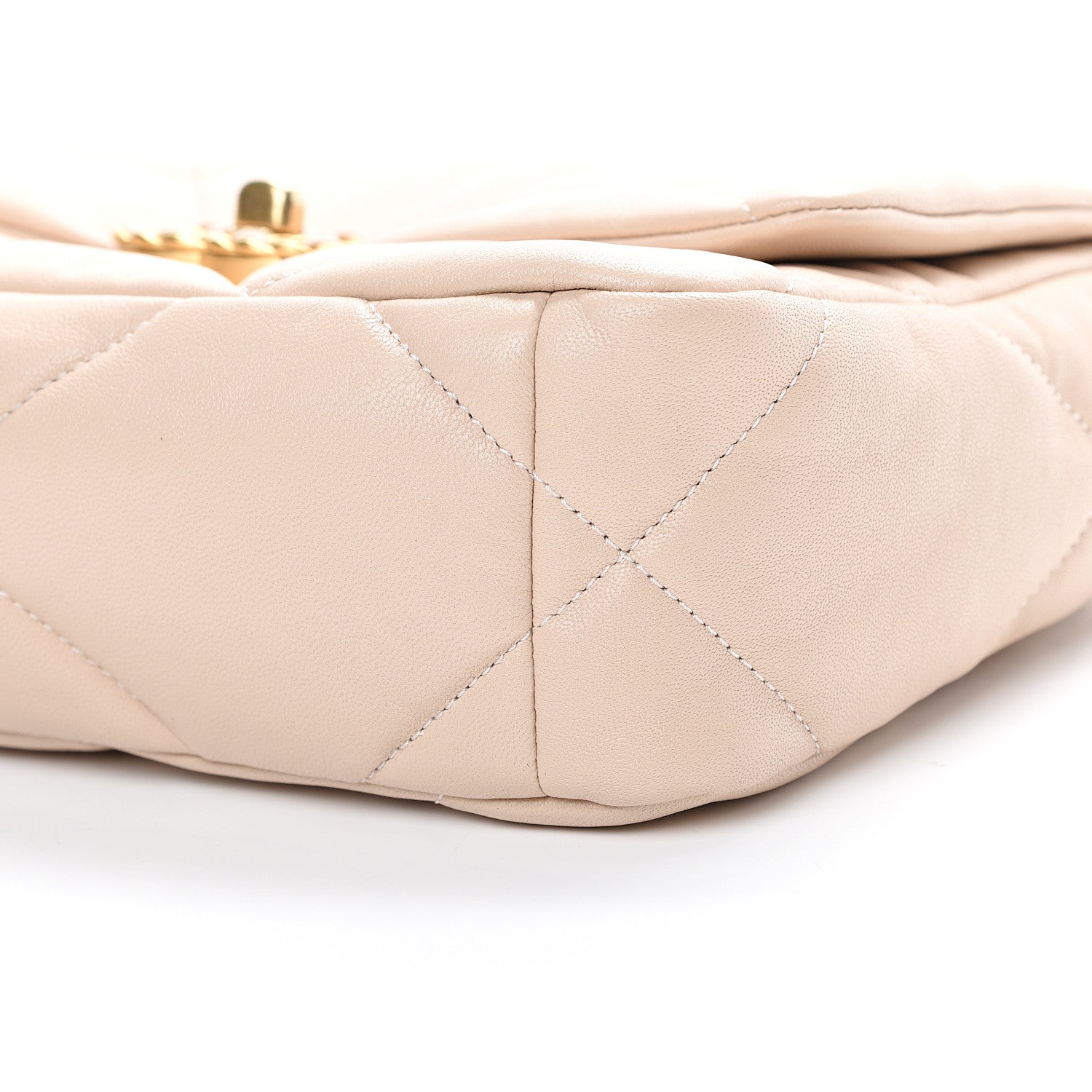 Chanel Goatskin Quilted Medium 19 Flap Beige 8 of 9