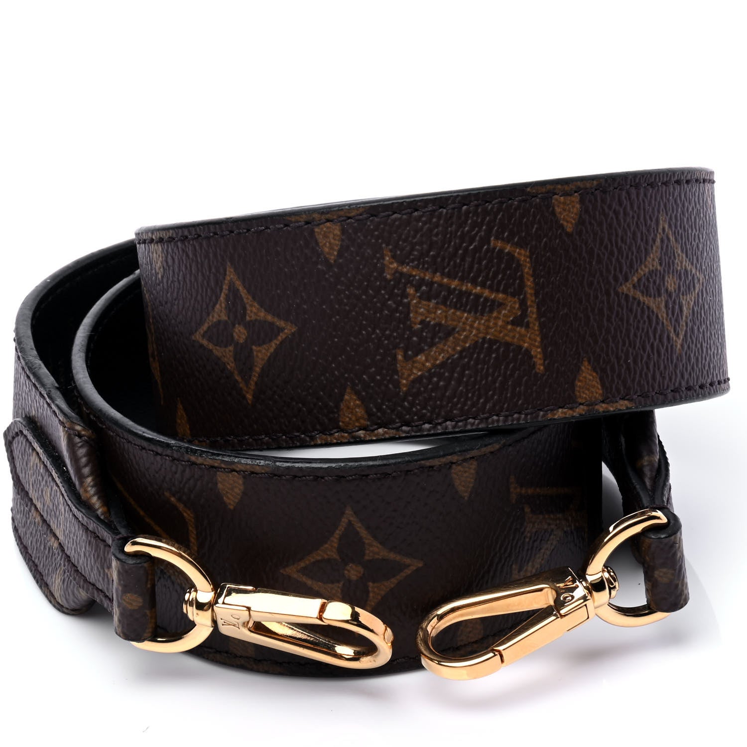 Louis Vuitton Monogram Bandouliere Shoulder Strap Black 3 of 5