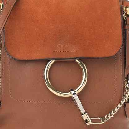 Chloe Suede Calfskin Mini Faye Backpack Tan 8 of 18