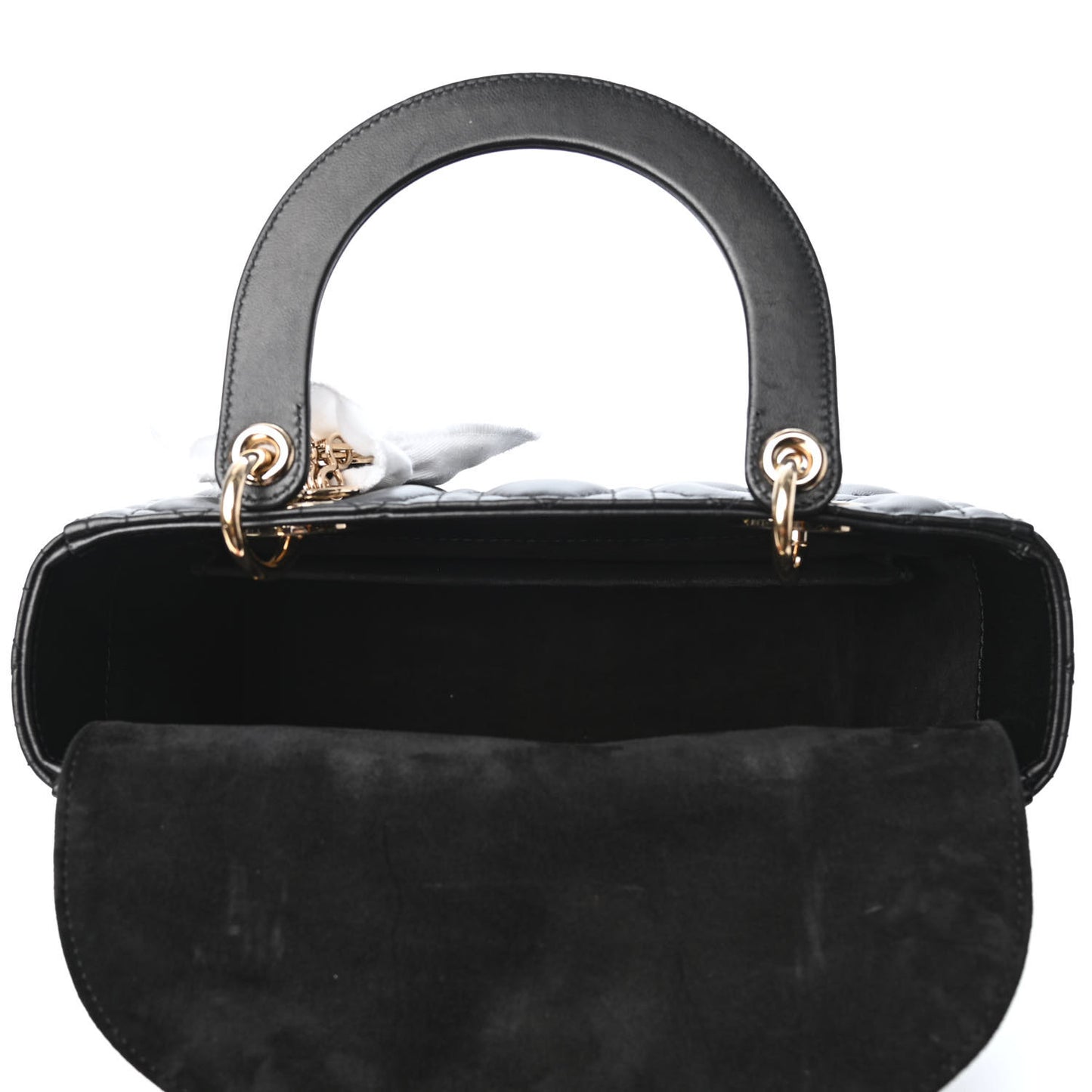 Lambskin Cannage Medium Lady Dior Black