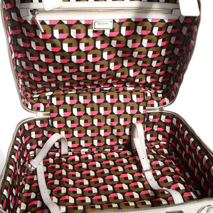Prada Saffiano Travel Weekender Bag Talco 5 of 10